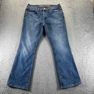RedHead Ranch Jeans Mens 36x32 Blue Cotton Denim Bootcut Workwear Faded Stretch